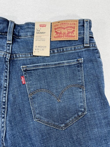 Levi’s 711 Skinny Hypersoft Jeans Women’s Size 10 30x30 Mid-Rise Blue NWT - Picture 6 of 6