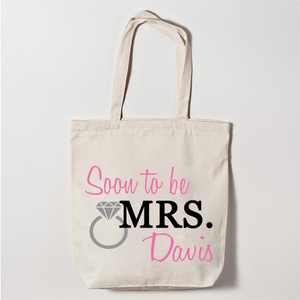 personalised canvas tote