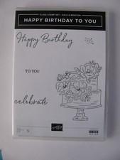 Stampin Up HAPPY BIRTHDAY TO YOU Cling Stamp Set NIP
