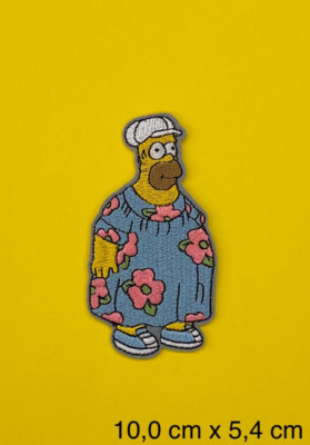 Bügelbild, Patch, Aufnäher, Aufbügler, Flicken für HOMER SIMPSON* Fans/BLUMEN