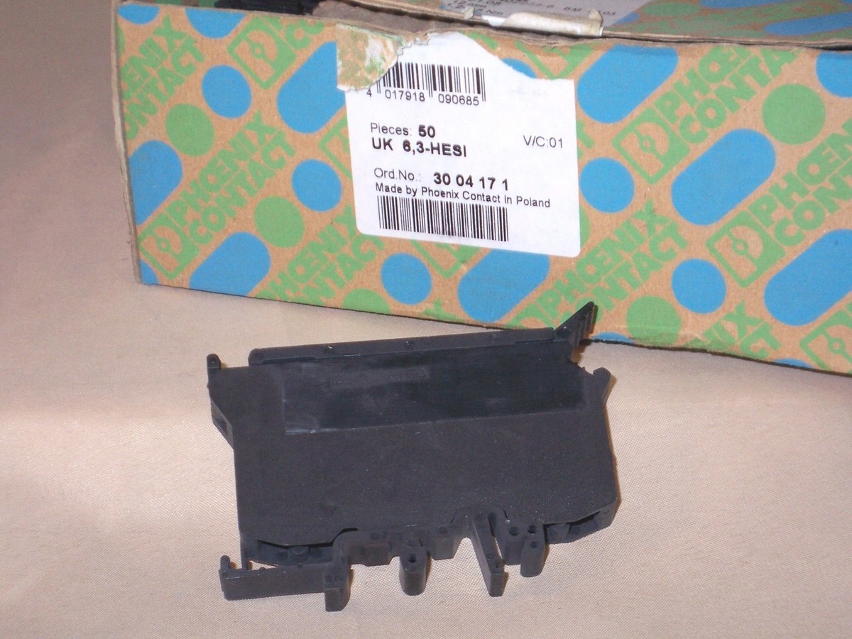 PHOENIX CONTACT 3004171 UK 6.3-HESI fuse terminal with disc. lever