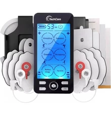 TechCare Massager Plus Rechargeable  Tens Unit Muscle Stimulator +FREE PADS! NEW