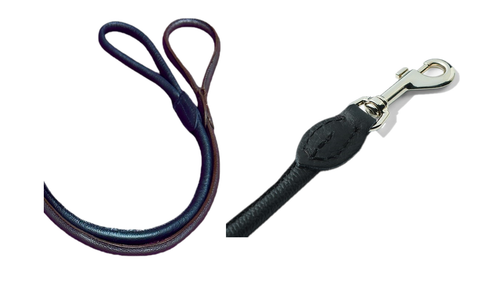 Cuero Premium Perro Plomo, Anillos Metálicos Fuertes No Ajustables y Cuero Artesanal - Imagen 7 de 17