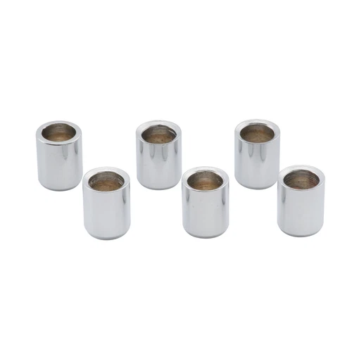 Musiclily Pro 6Pcs Chrome 8mm Steel Flush Mount String Ferrules For Tele Guitar