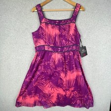 Proenza Schouler Dress Womens XL For Target Purple Pink Tropical Sun Cotton NWT