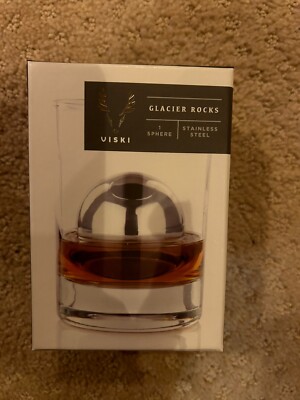 Viski Glacier Rocks Stainless Steel Sphere - BRAND NEW in BOX