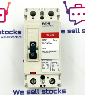 EATON FWF2100VL Circuit Disaker 100A - Photo 1/4