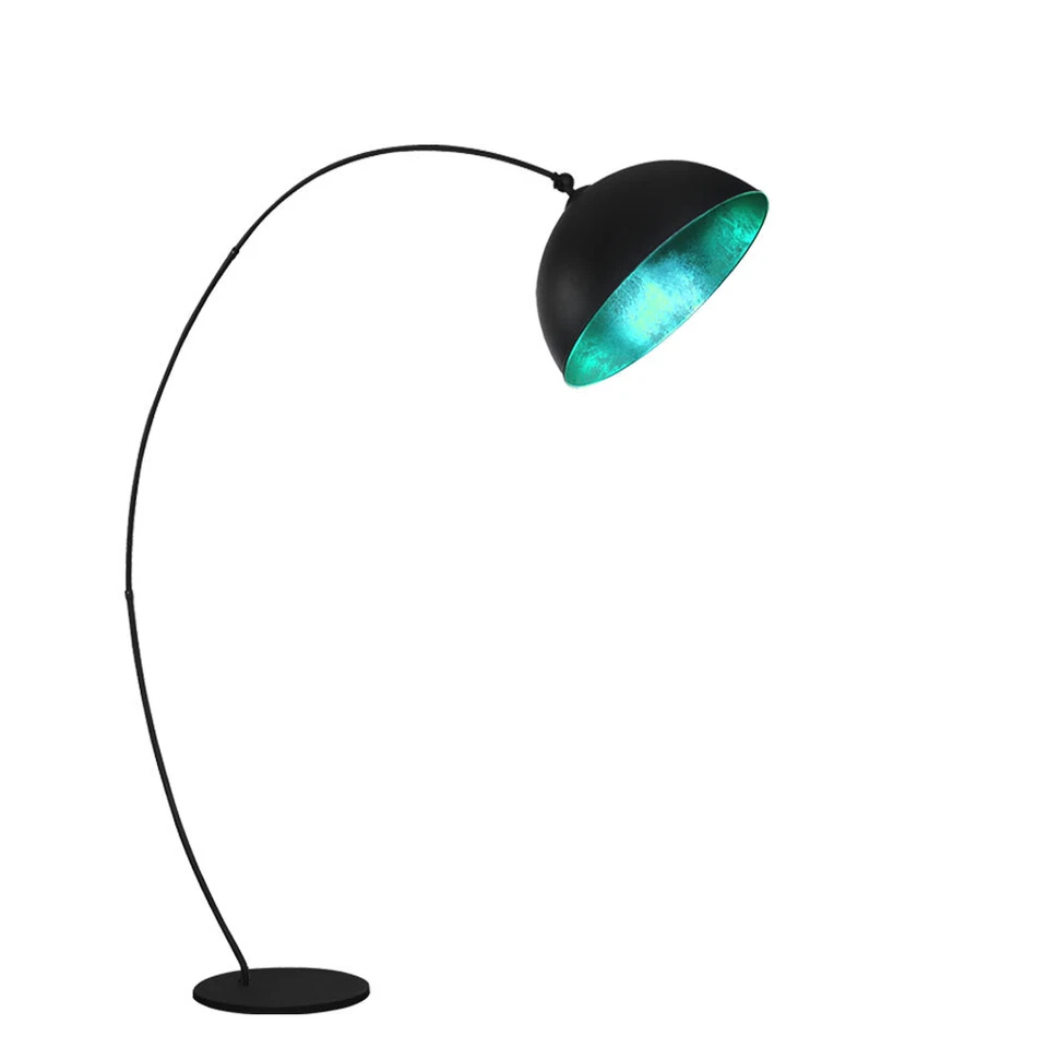 RGB LED Supporto Arco Lampada Dormire Camera Tavolino Terra Oro Telecomando - Immagine 2 di 4