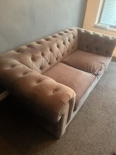 Argos Home Chesterfield 2 Seater Velvet Sofa - Charcoal