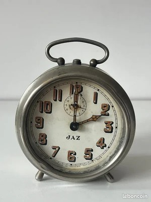 Alter Wecker französischer Aufzug Jaz 1919 funktionstüchtig
