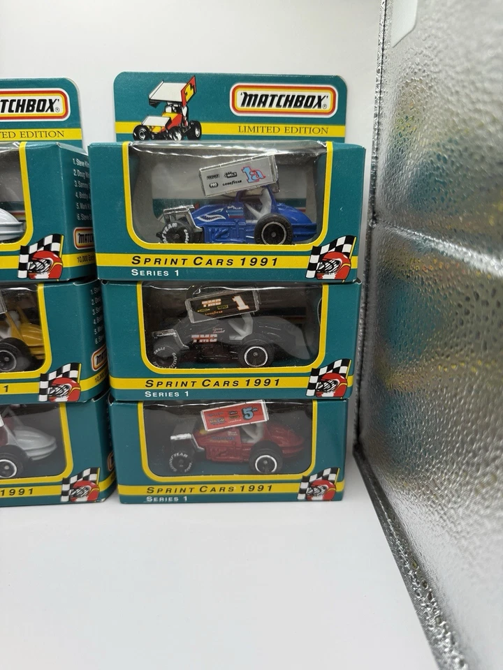MATCHBOX 1991 S1 SPRINT CARS Set SWINDELL, M+S KINSER, WOLFGANG, ALLEN, SELLO   Foto 3 de 3