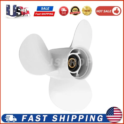 10 5/8 x12 Aluminum Outboard Boat Propeller Fit Yamaha Motor 25-60HP 13Spline,RH - Bild 1 von 8