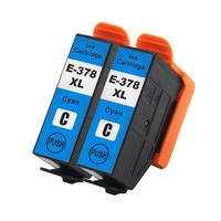 2 Cyan Xl Tintenpatronen Ersetzen Epson 378XLC Non-Oem / Compatible