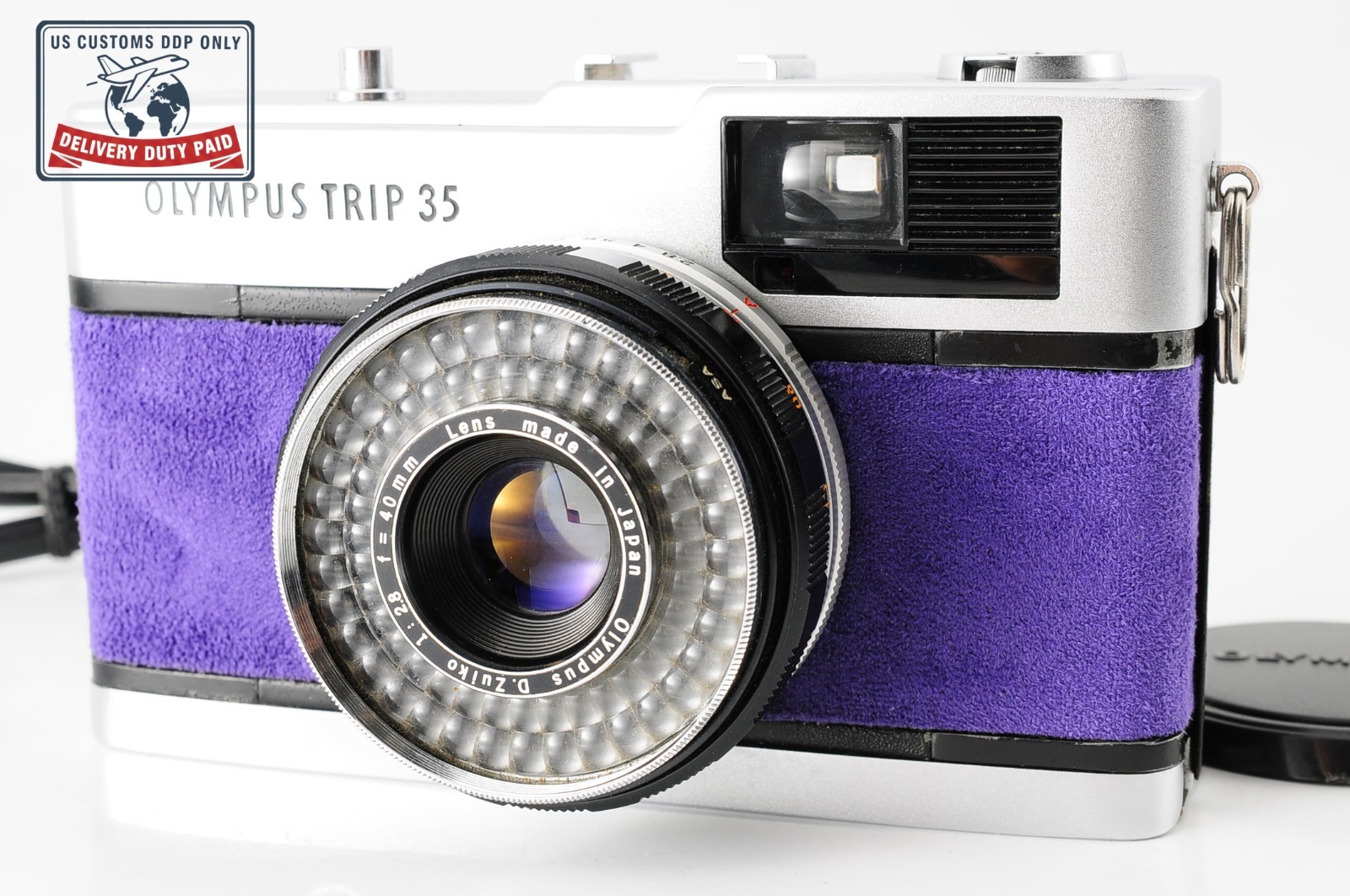 [ Mint ] OLYMPUS TRIP 35 Purple Point & Shoot Film Camera from Japan #1058