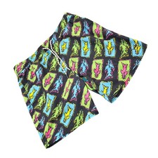 Vintage Maui and Sons Shark Swim Trunks Mens Large 90s Neon All Over Print Surf