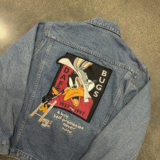Warner Bros Looney Toons 1997 Daff  Bugs 60th anniversary denim jacket size XS