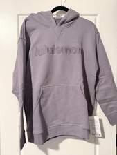 Lululemon All Yours Hoodie Graphic Logo Pullover Sweatshirt Womens 12 Dark Laven