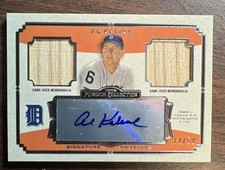 ‘13 Topps Museum Collection Sig Swatches  Dual Relics Al Kaline SSADR-AK /50 