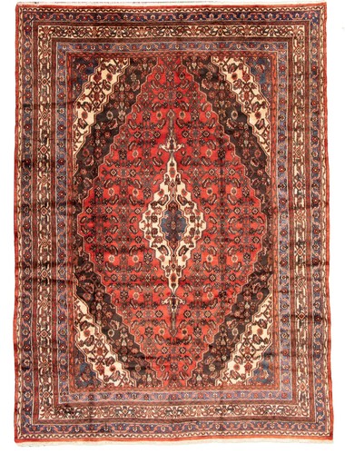 Traditional Vintage Hand-Knotted Carpet 8'6" x 11'9" Wool Area Rug
