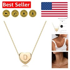 Chic 14K Gold Plated Dainty Heart Pendant Necklace - Ideal for All Occasions