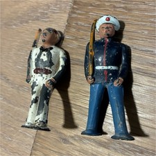Vintage Lead Toy Navy Marine Painted Figures Set of 2