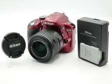 Used Red Nikon D3300 W/ 18-55mm 2043223WW 