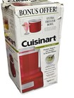 Cuisinart ICE-21RE Ice Cream Frozen Yogurt Sorbet Maker Red Tested   Extra Bowl