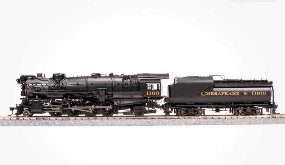 Broadway Limited HO Scale C & O K-2 Mikado #1166 DC/DCC/Sound/smoke/NIB - Image 4 of 4