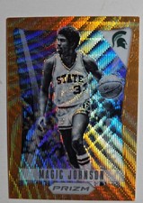 2021-22 Panini Prizm Draft Picks - Flashback Magic Johnson #15 Orange Wave Prizm