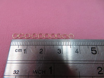 10 pcs 14K Solid Yellow Gold 24 gauge/.51mm Thickness 3.5mm Open Jump Ring