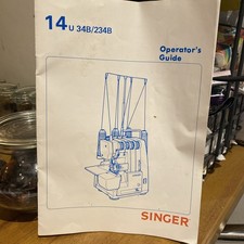 Singer 14 U 34B/234B 4 Thread Overlocker Serger Booklet Manual