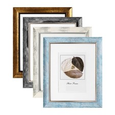 8x10 Picture Frame Set of 4, Display Picture 5x7 with Mat or 8 x 10 Without M...
