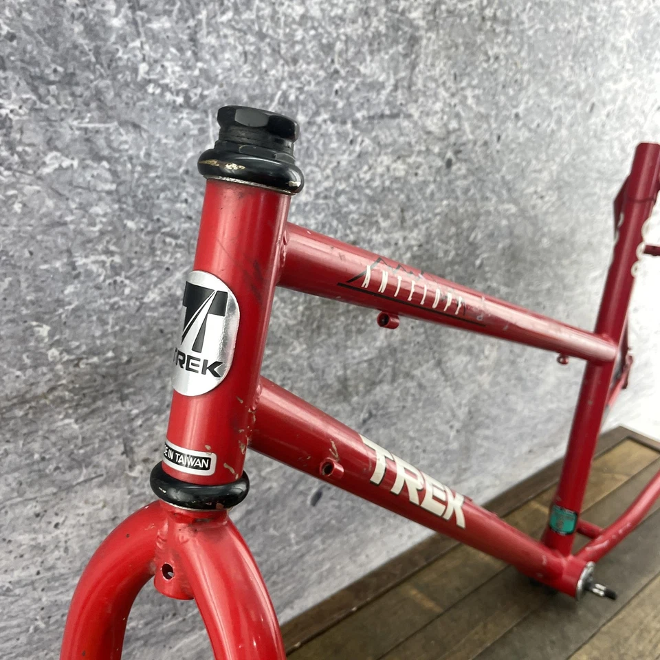 Cuadro de MTB Trek Antelope vintage 18 pulgadas paso a paso años 80 Tange CRMO rojo 26 pulgadas 130 mm Foto 2 de 4