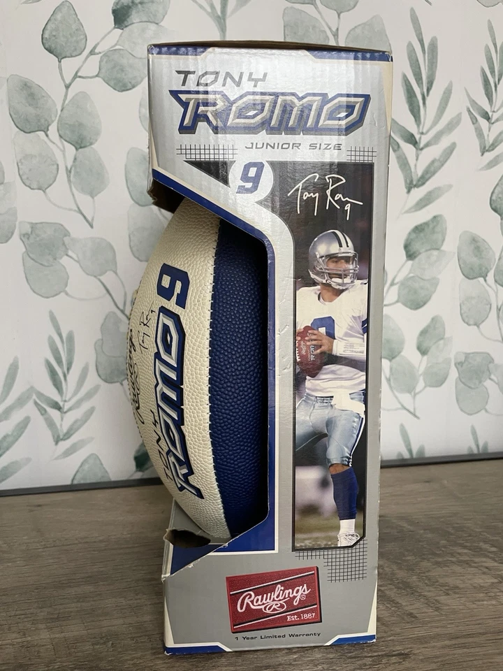 Tony Romo Dallas CowboysJunior Size Football, Damaged Box And Missing Inflator - Image 2 of 4