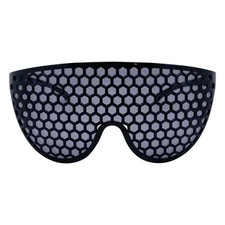 6142  Wrap Sport Shield Sunglasses with Grid Accent