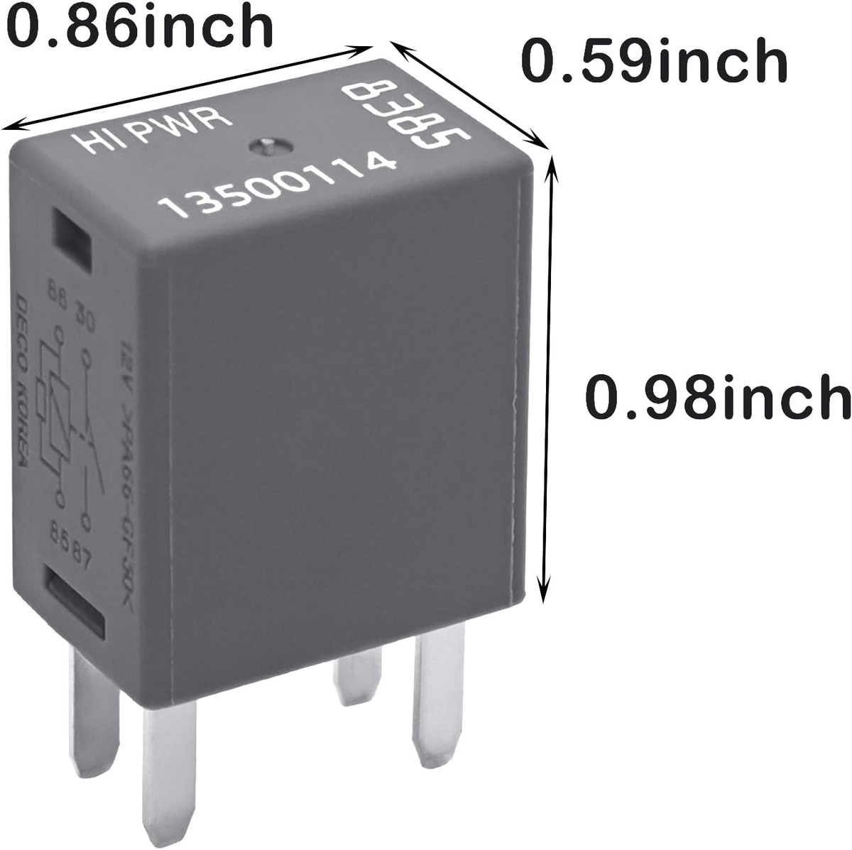 Set Di 4 Relè 13500114 12V 40A Per Ventola Aria Condizionata - Compatibile Con GM (Buick, Chevrolet, Cadillac E Altri)