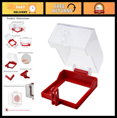Emergency Stop Button Cover - Large Transparent Push Switch Protector, Removable