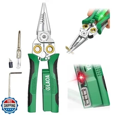 LAOA 8 in 1 Wire Stripper with Voltage Tester,Wire Strippers Electricity Meas