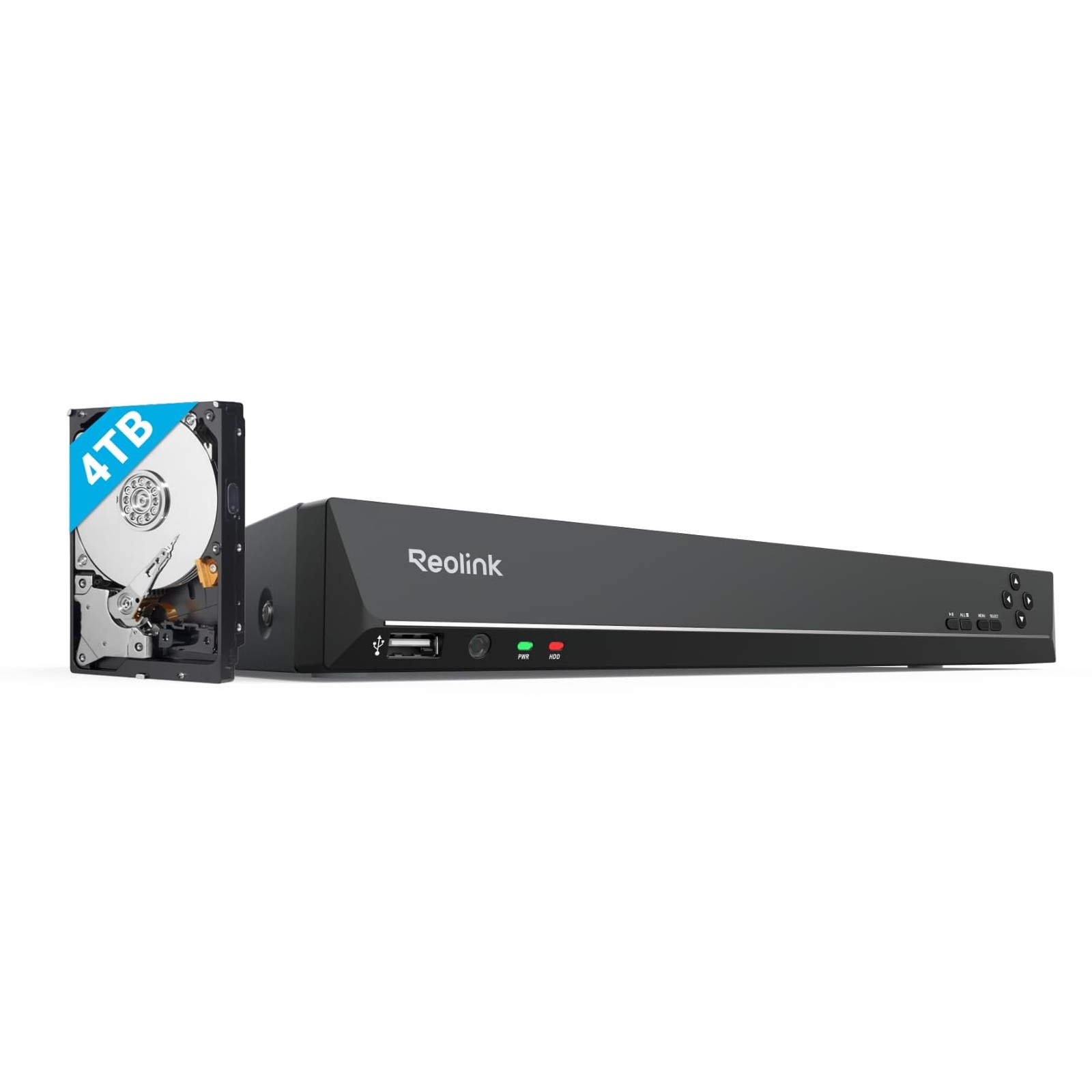 Reolink NVR PoE 16 Canali con 4TB HDD, Videoregistratore Cablato Supporta (X3N)