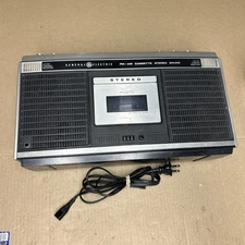 Vtg General Electric 3-5255A AM FM Cassette Tape Player Recorder WORKS