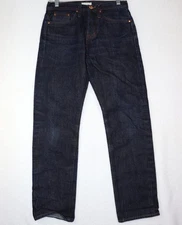 Unbranded Brand UB201 Jeans Mens 29x28 Indigo Raw 14.5oz Selvedge Tapered Denim