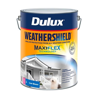 Dulux 10L Extra Bright Low Sheen Weathershield Exterior Paint