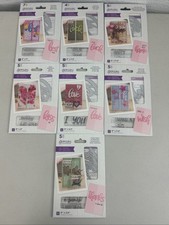 Gemini Gatefold Stamp  Die by Crafter's Companion Set Of 7 Love Wish Kiss Luck