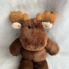 Mary Meyer Moose Plush Stuffed Animal Beanie Very Soft Brown Tan fuzzy soft