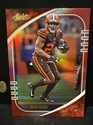 2020 Panini Absolute Spectrum Red /100 Nick Chubb #30