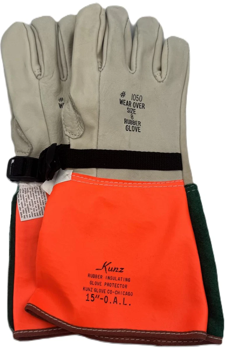 Kunz 1050 Glove Protectors Size 8 for Rubber Electrical Gloves 15" OAL USA