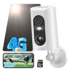 ANRAN 4G LTE Solar Battery Powered Security Camera Outdoor Wireless,No Need WiFi