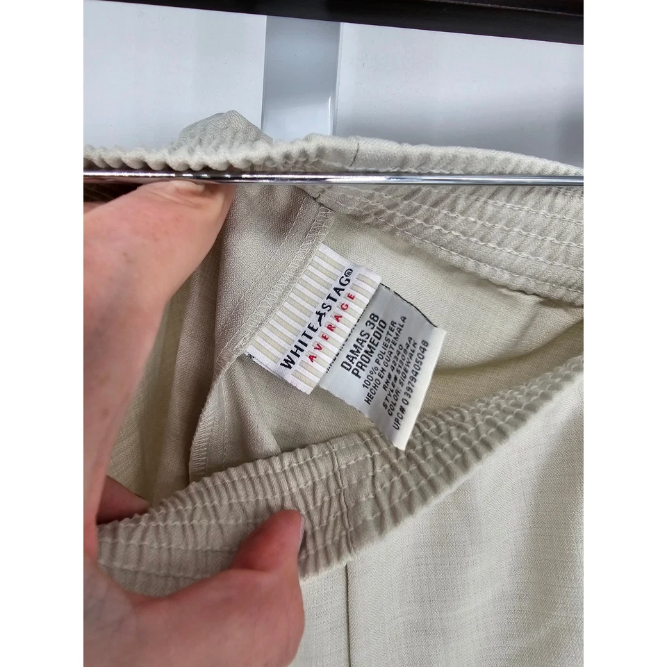 White Stag Womens Sz 14 Pull On Dress Pants Light Tan Beige Elastic Waist - Image 3 of 4
