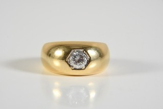 O08W02 Gold 750 18ct Ring Natural Diamond approx 0.80ct vs1 H certificate