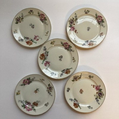 Rosenthal Continental Gardenia 6  Bread & Butter Plates Ivory Set Of 5 Bavaria